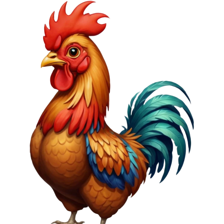High resolution of A rooster emoji
