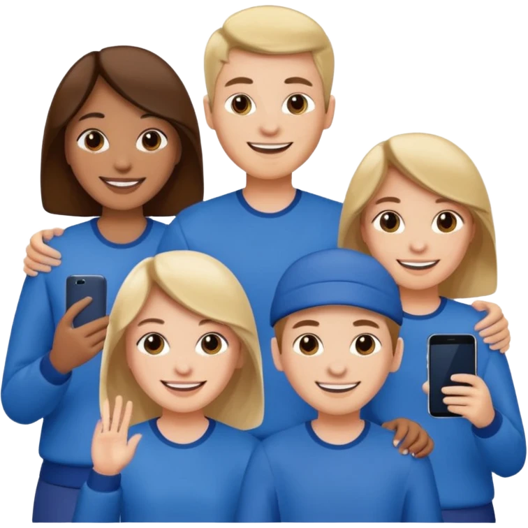 Cholos vestidos de azul emoji