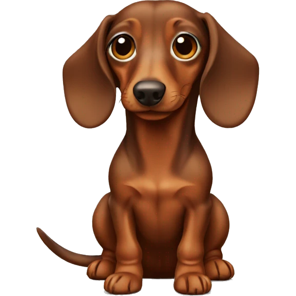 brown dachshund emoji