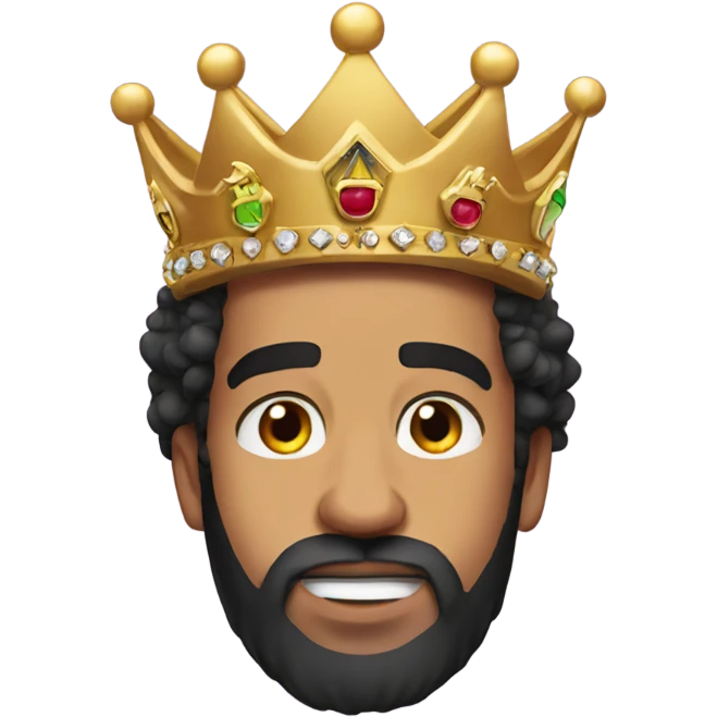 Mo salah wearing a crown emoji