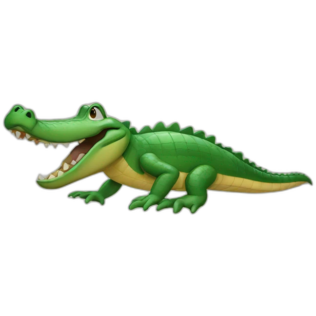 alligator running out of time emoji