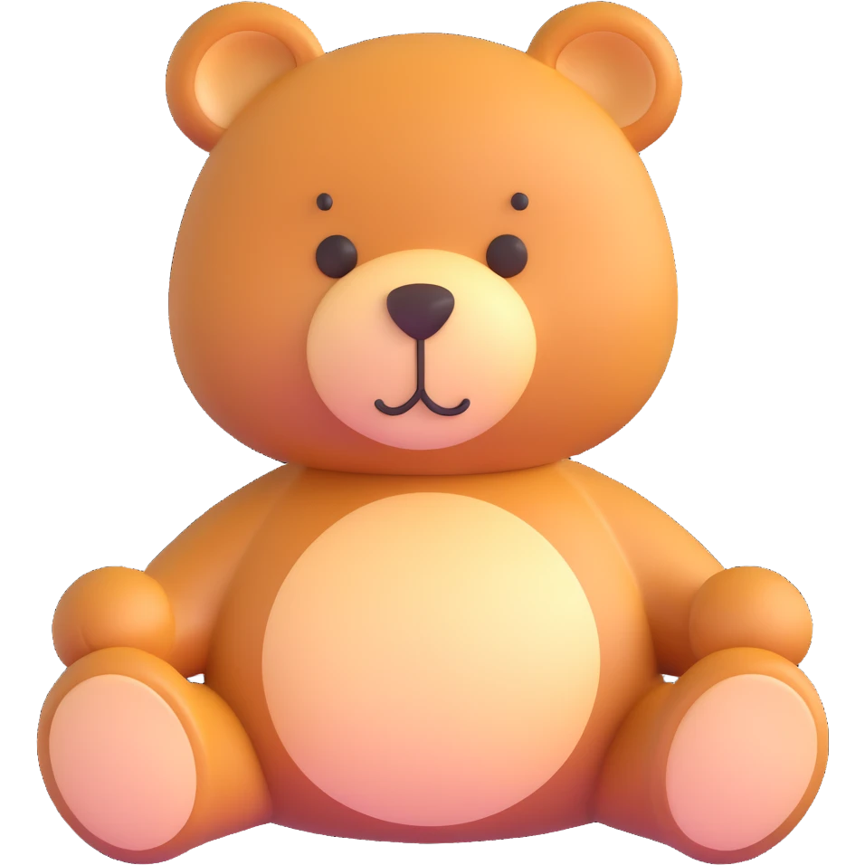 adorable teddy bear emoji