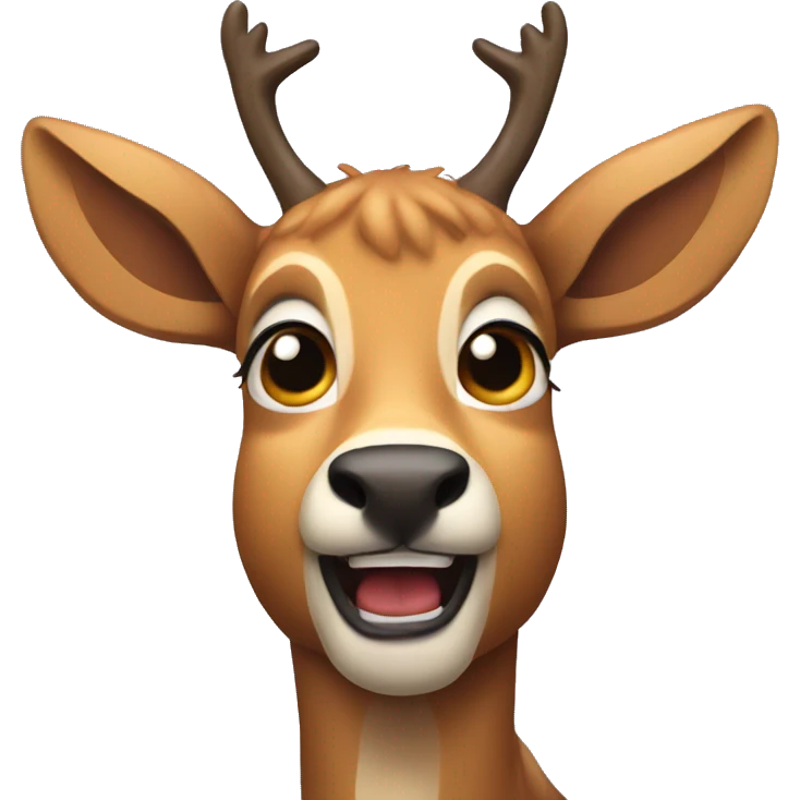 comic book surprised deer emoji