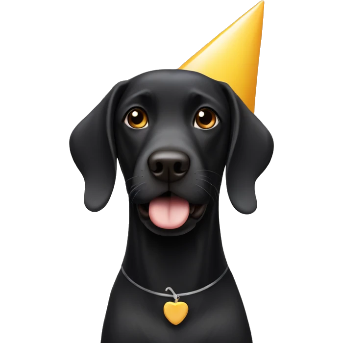 Birthday girl with pale face and black Labrador  emoji
