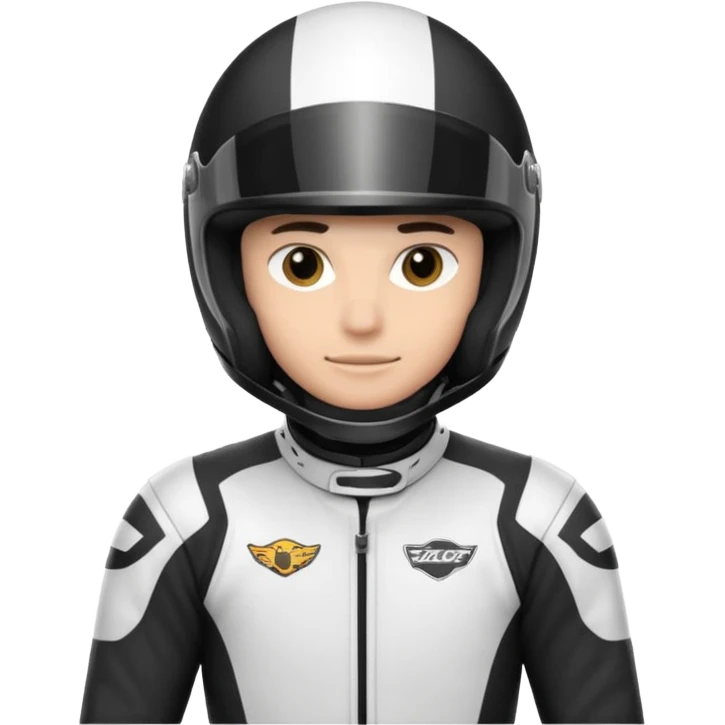 motorcycle racer with full face helmet emoji