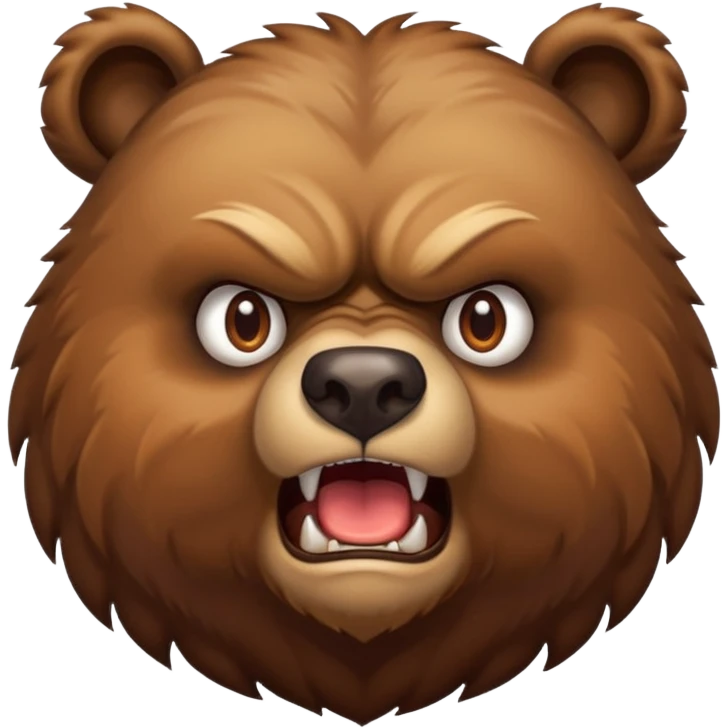 Urso bravo emoji