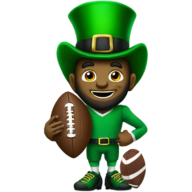 Leprechaun with football emoji