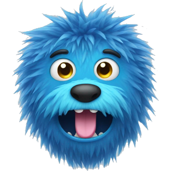 hairy blue monster emoji