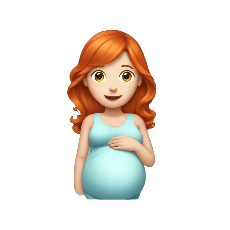 Pregnant redhead emoji
