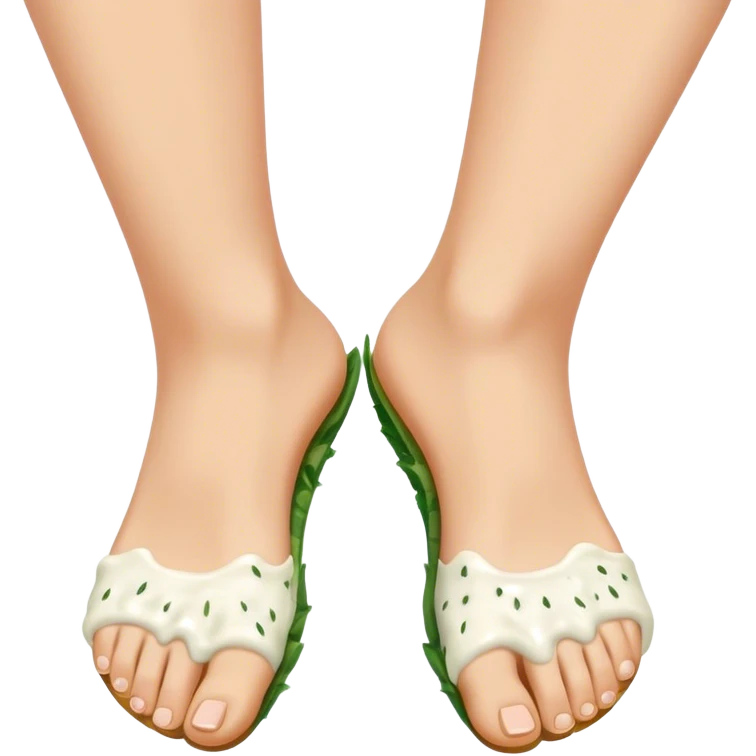 Feet with ranch on them emoji