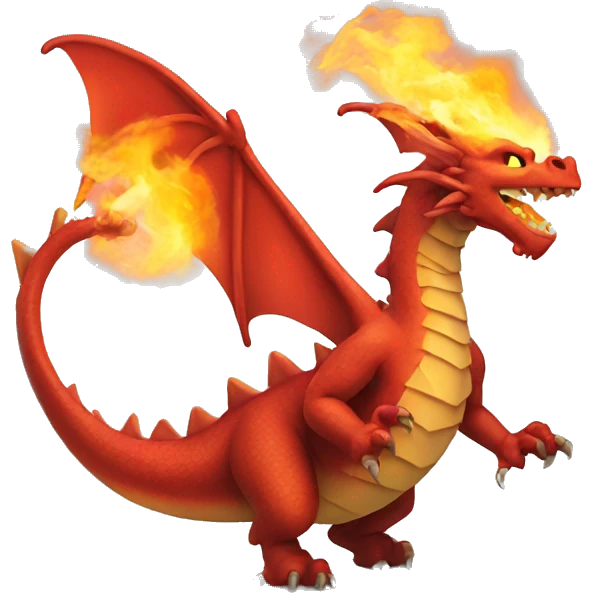 dragon breathing fire emoji