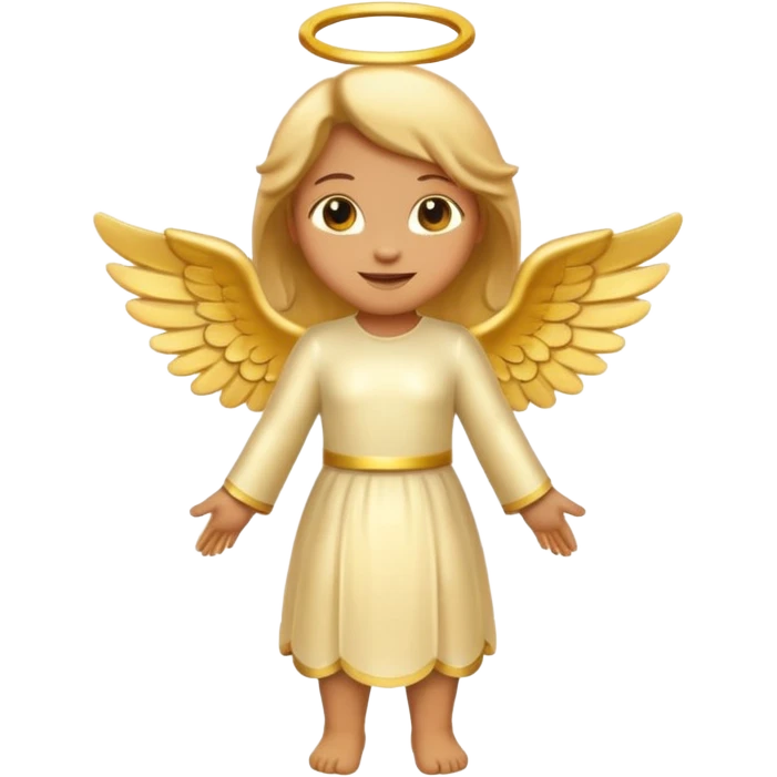 angel emoji, standing, cartoon style emoji
