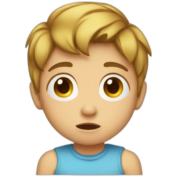 a child crying emoji