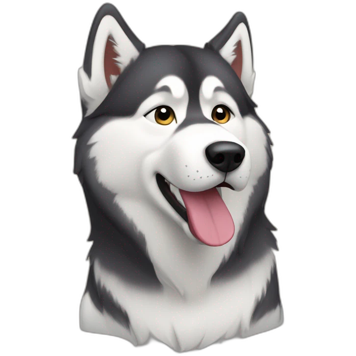 malamute d'alaska qui pleure emoji