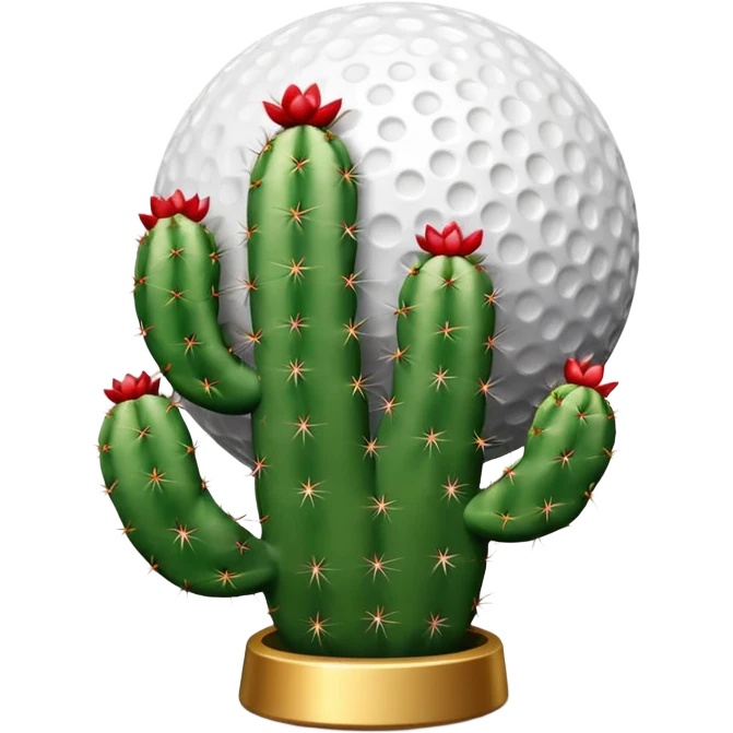 cactus trophy golf ball emoji