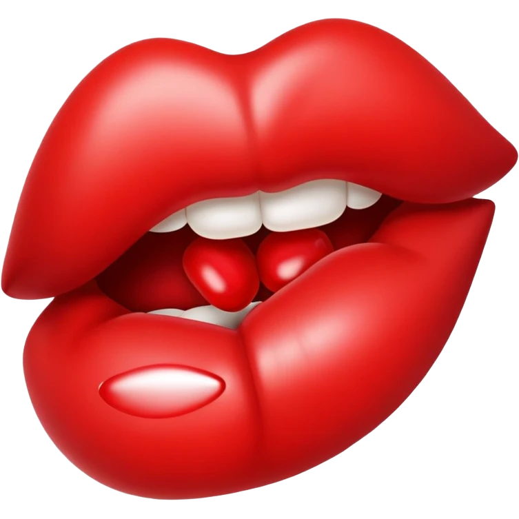 Lips with cherry  emoji