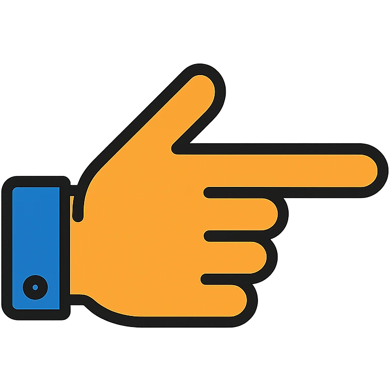 hand pointing forward emoji