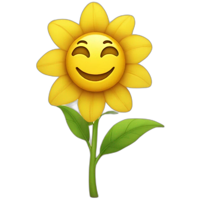 happy sunflora waving emoji