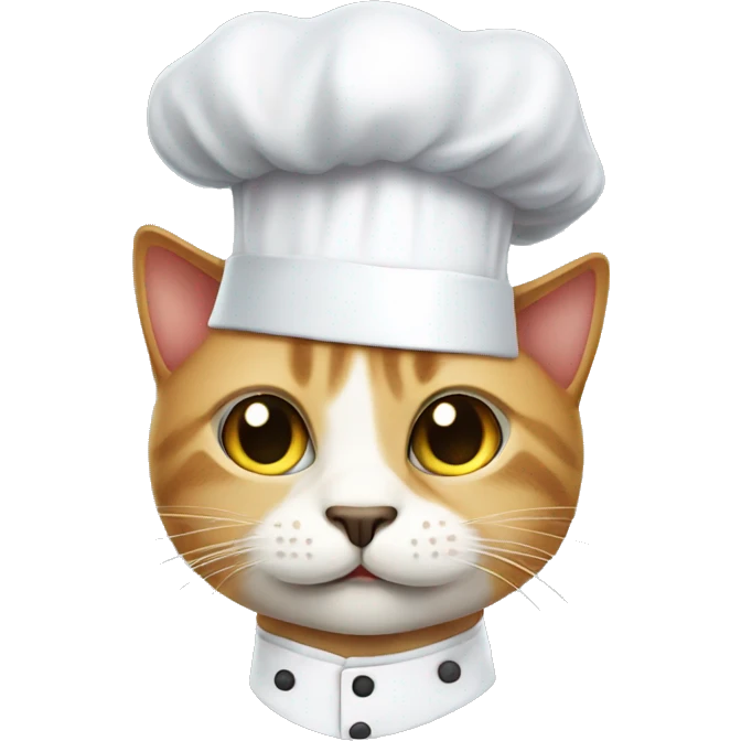 chef cat with a mostache emoji