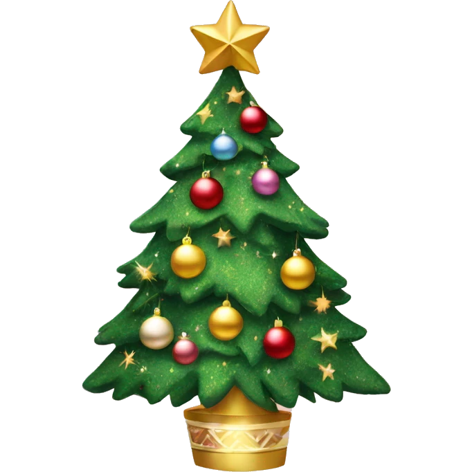 Glamours Christmas tree  emoji