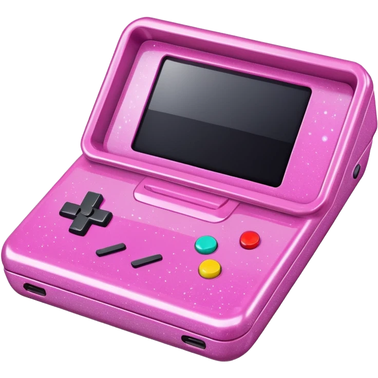 glittery pink 90s retro game console emoji