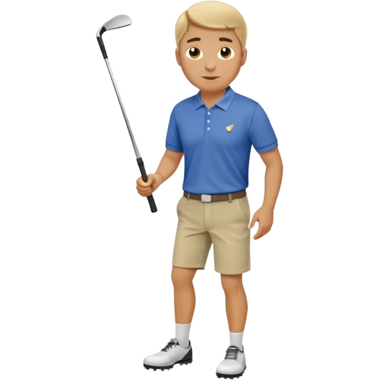 man playing golf full body emoji