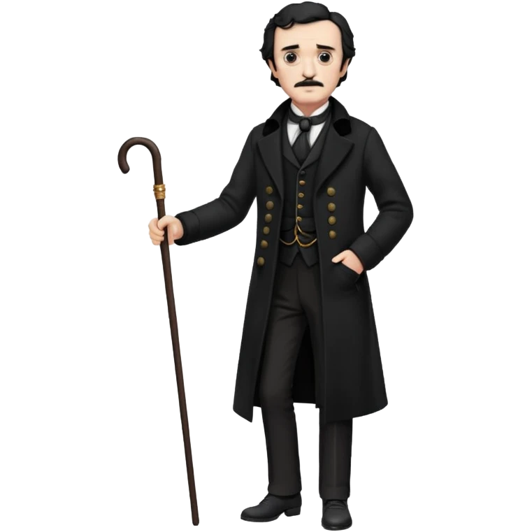 full length edgar allan poe  walking emoji