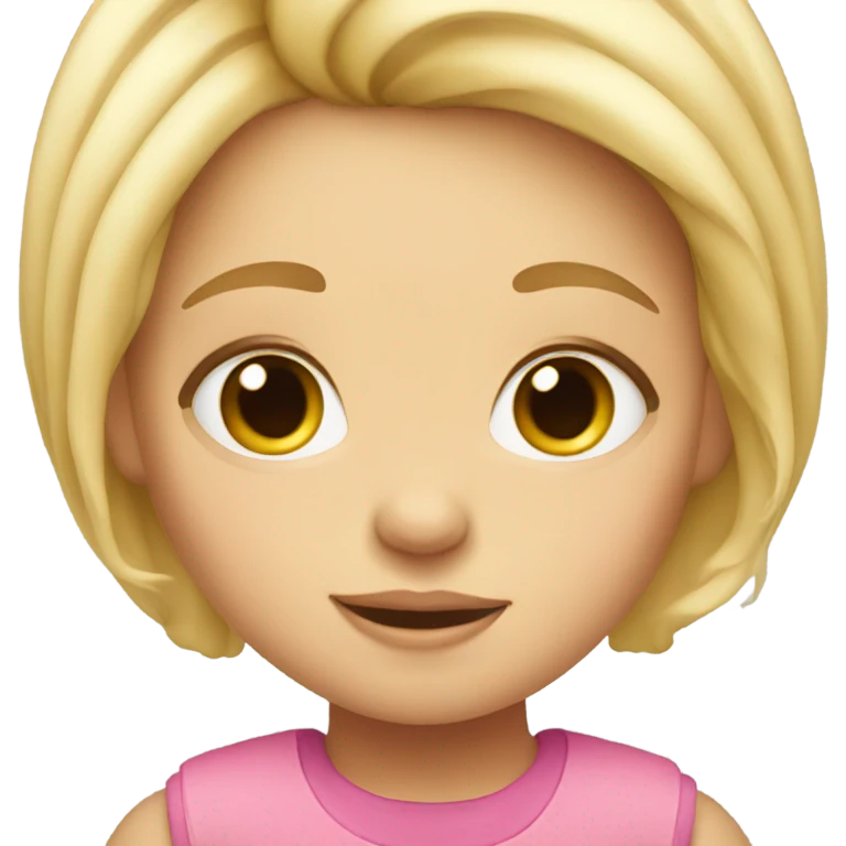 Adorable Little girl blonde hair emoji