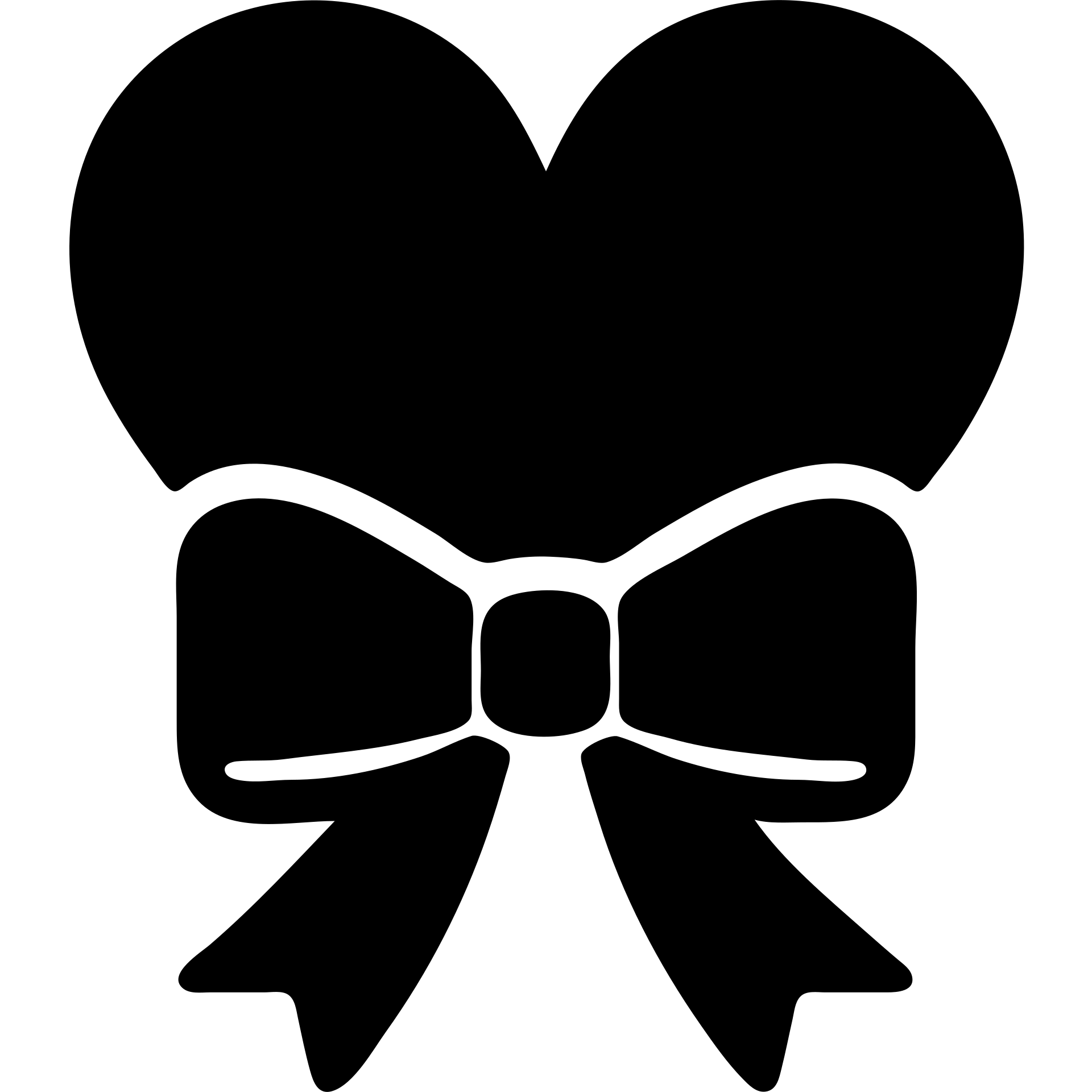 gothic heart with a black velvet ribbon, solid filled icon style emoji