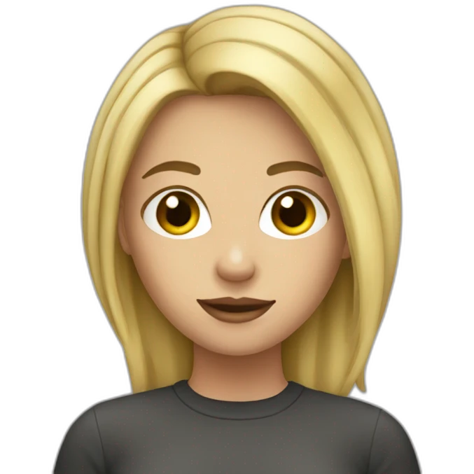 Dirty blonde girl emoji