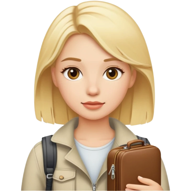 travel girl with blonde hair emoji