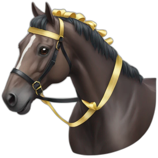 crown ribbon racing horse emoji