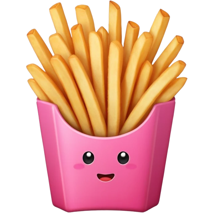 Pink French fries emoji