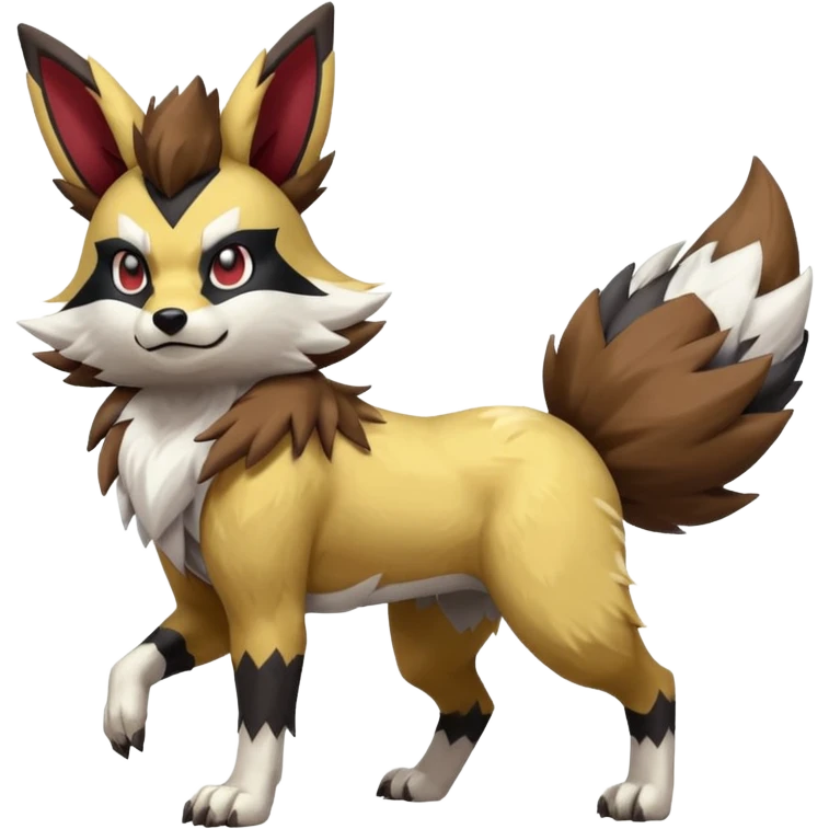 Zeraora-Eevee-Obstagoon-Buneary-Lycanroc-fusion emoji
