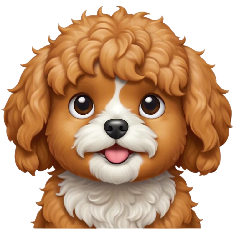 Cinematic Comical Apricot Cavoodle Portrait Emoji, Head tilted dramatically with an exaggeratedly shocked or offended expression, featuring a soft, curly apricot coat with charming white patches, wide, expressive brown eyes filled with exaggerated disbelief, Simplified yet hilariously expressive features, highly detailed, glowing with a slightly sassy glow, high shine, dramatic yet playful, stylized with an air of attitude, bright and endearing, soft glowing outline, capturing the essence of a sassy and over-the-top companion, so meme-worthy it feels like it could side-eye its way into internet fame instantly! emoji