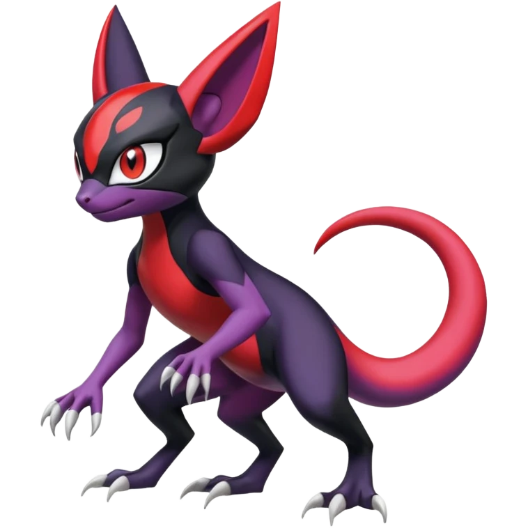 Colorful Cool Badass  Meloetta-Noibat-Guilmon-Darkrai-Sneasel-Pokémon-Fakémon-fusion-hybrid-creature emoji