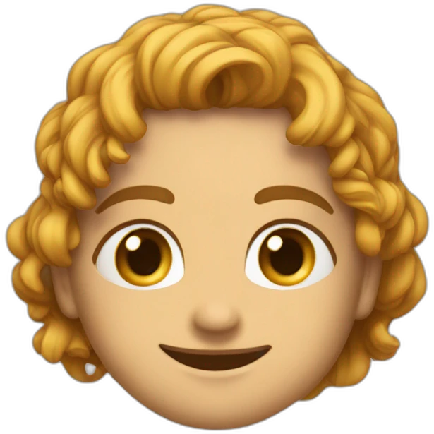 ولد لونه ابيض شعره طويل على تحت وناعم جدا عيونه ع وليس لديه لحيه  emoji