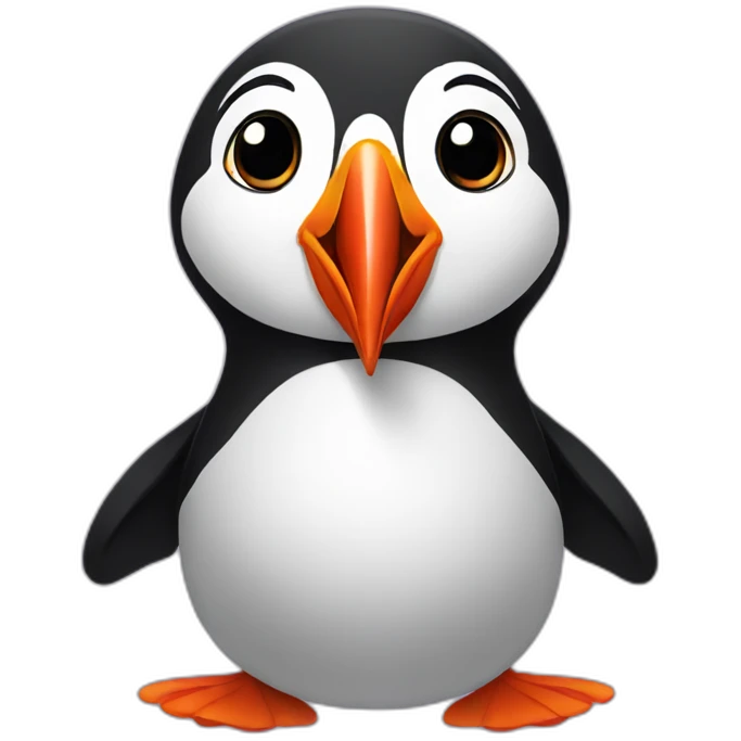 Cute puffin emoji