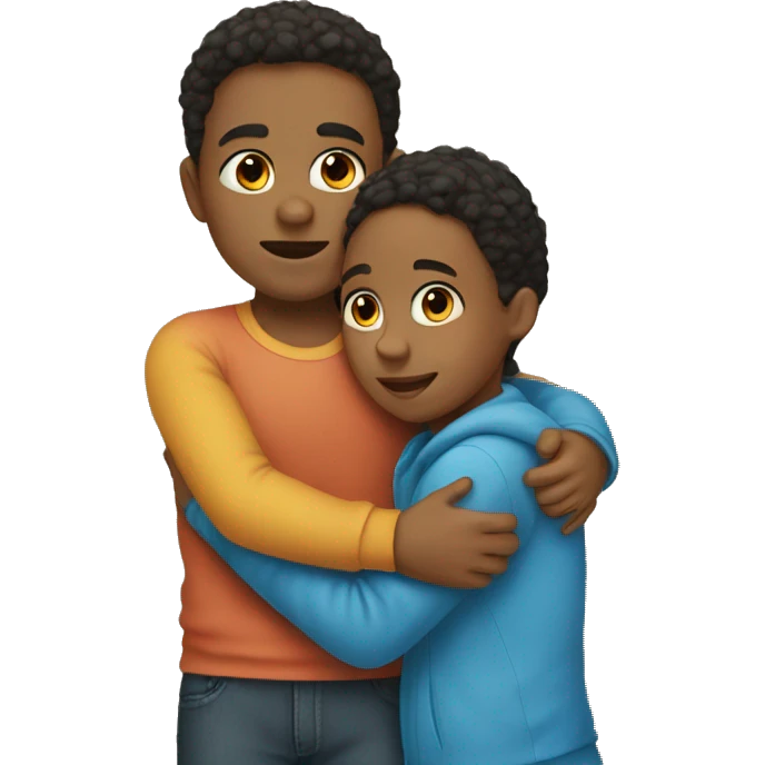 Sister hugging her big brother emoji
