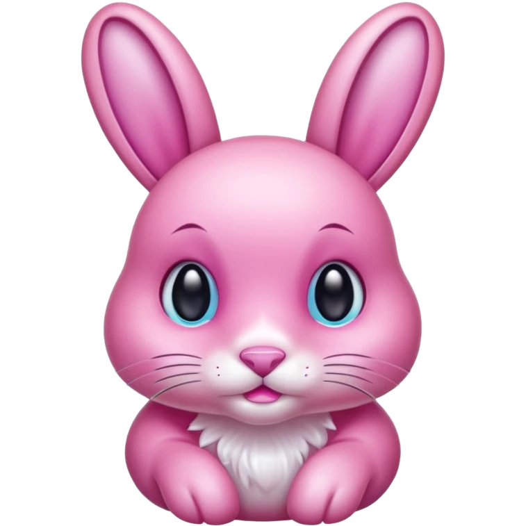  crystallized bunny pink emoji