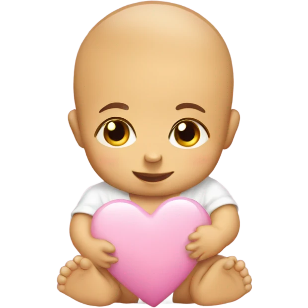 Baby with heart emoji