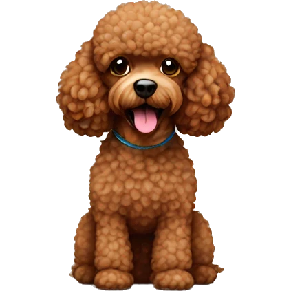Brown mini poodle  emoji