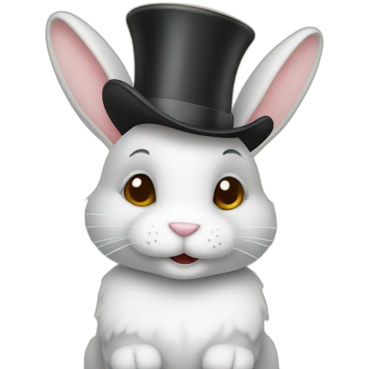 Rabit wearing top hat  emoji