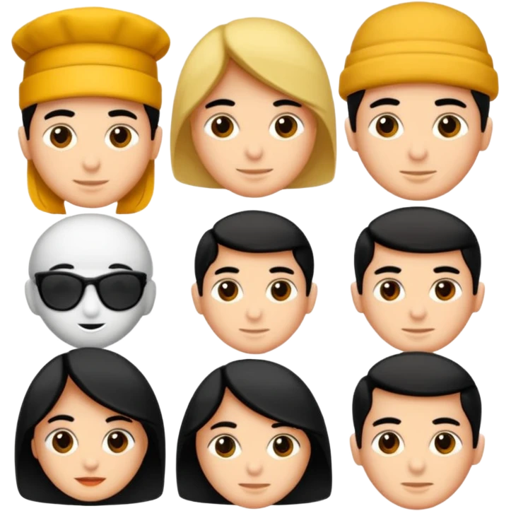 Saçı uzun ve arkadan bağlı, beyaz tenli, sakallı 24 yaşlarında olan bir erkek çiz emoji