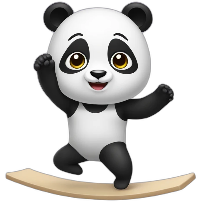 a panda who does  gymnastics emoji