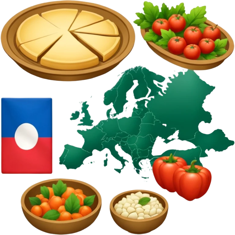 Nourriture d'Europe de l'Est (Slovaque, Hongrois, république tchèque et Pologne) emoji