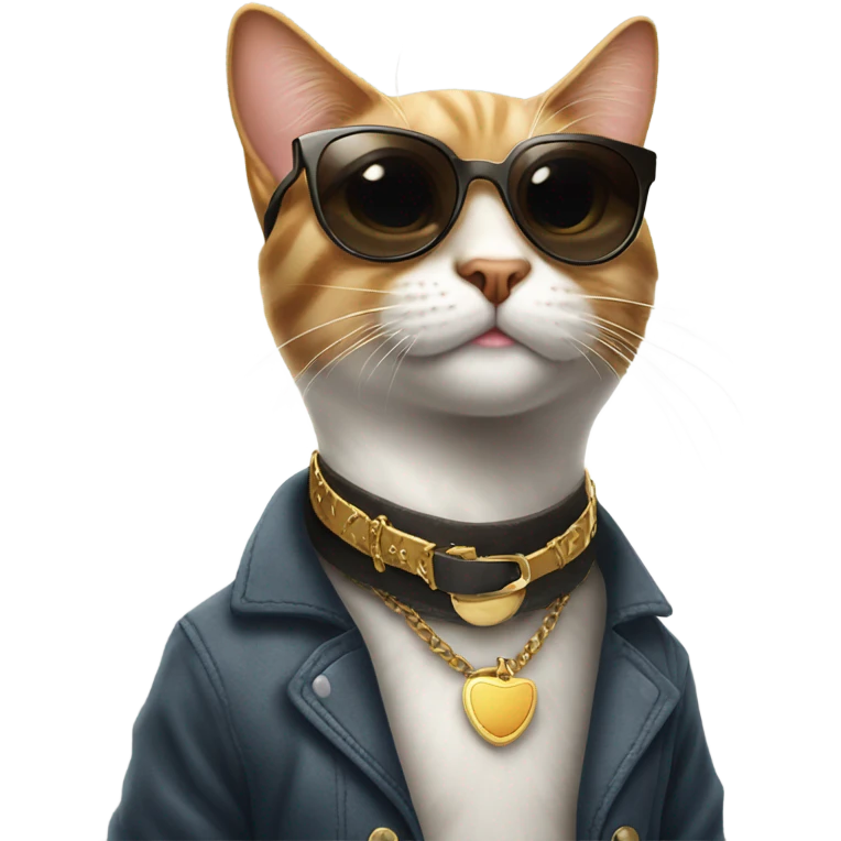 Cat with swag emoji