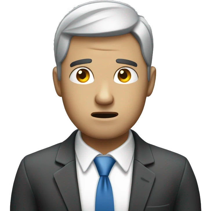 stressed business man waiting for call emoji