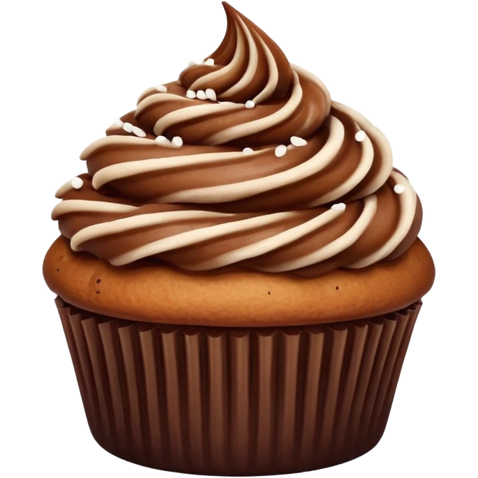 cupcake with chocolate icing emoji
