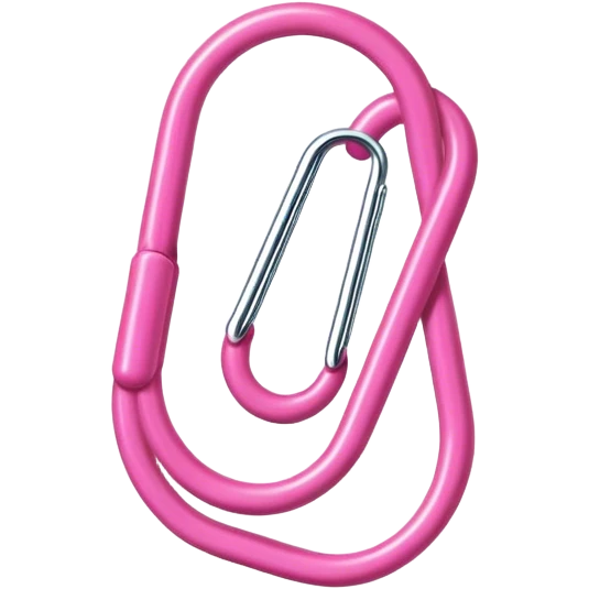 Pink paper clip emoji